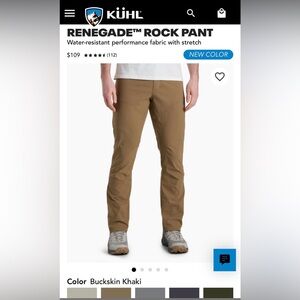 Kuhl Renegade Rock Pants in (Grey) Worn a few times. Just need cleaned! 35 Waist